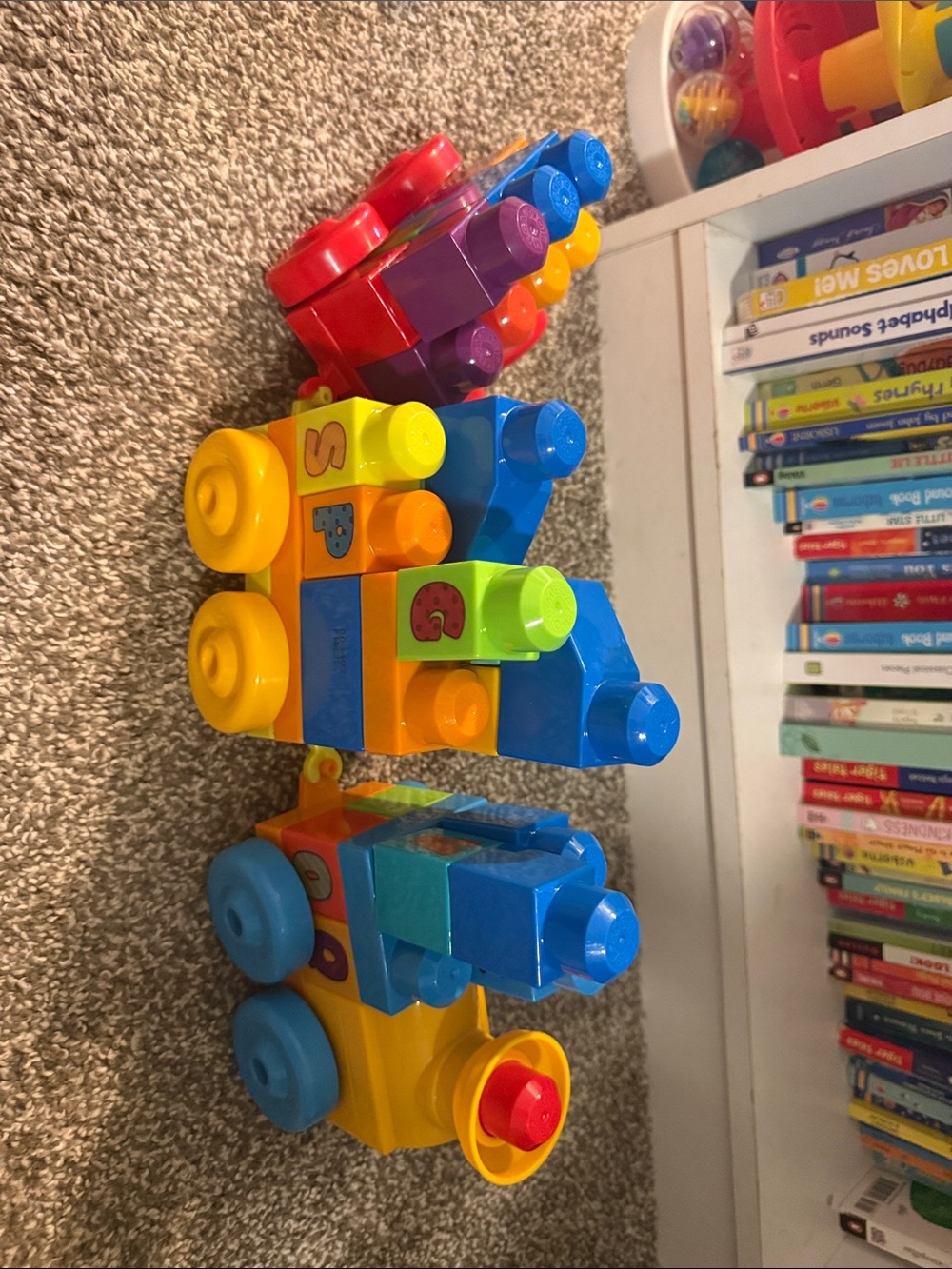 Colorful Build-and-Roll Train Toy - Multicolor